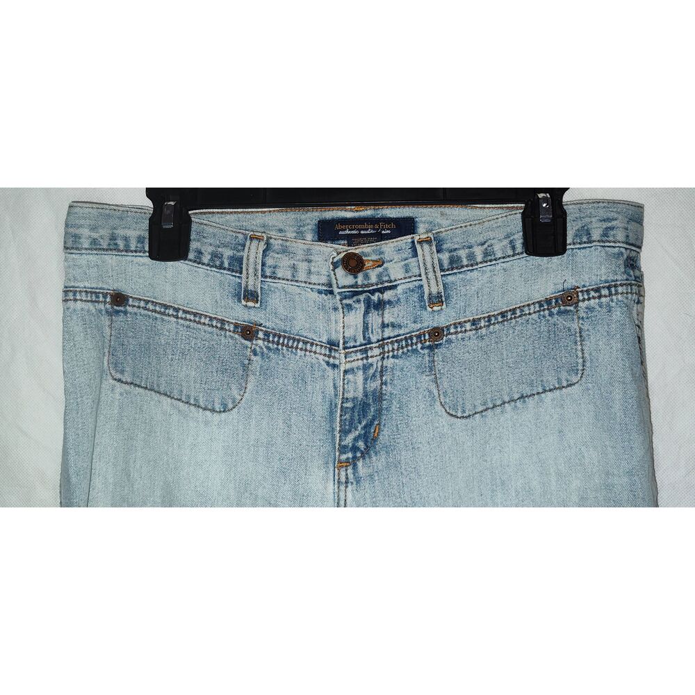 VTG Abercrombie & Fitch Y2K high rise denim jeans Size 8 Slit at hem USA Retro H